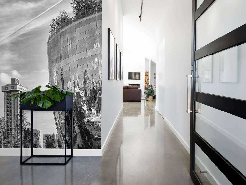 The Museumdepot (The Depot) in Rotterdam in black and white 