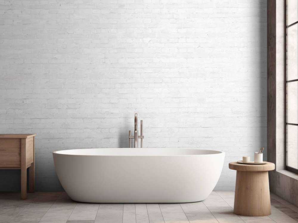 Old white brick wall