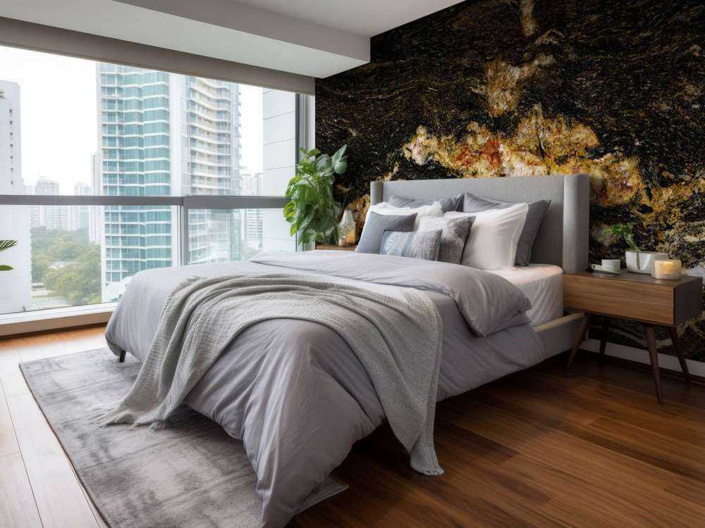 Marble with crystal structure