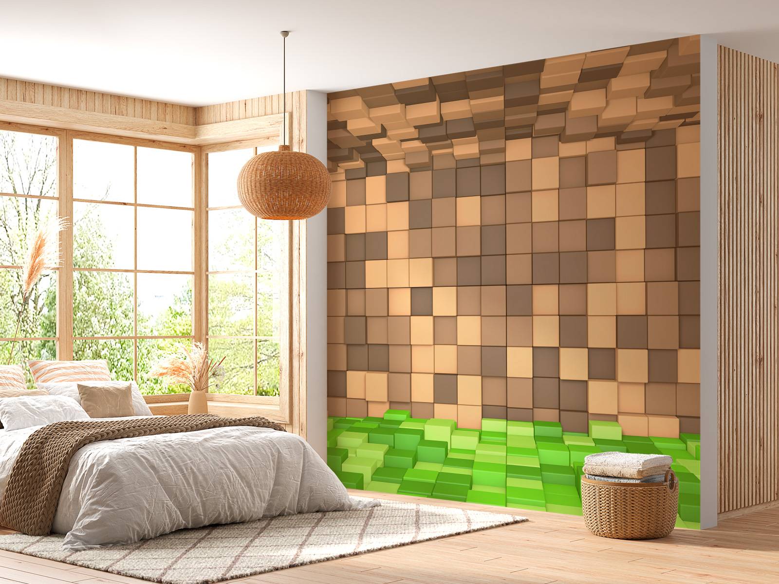3D Minecraft landscape