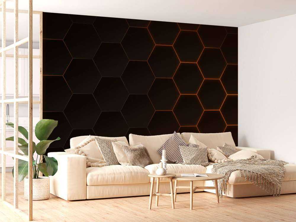 Abstract hexagons