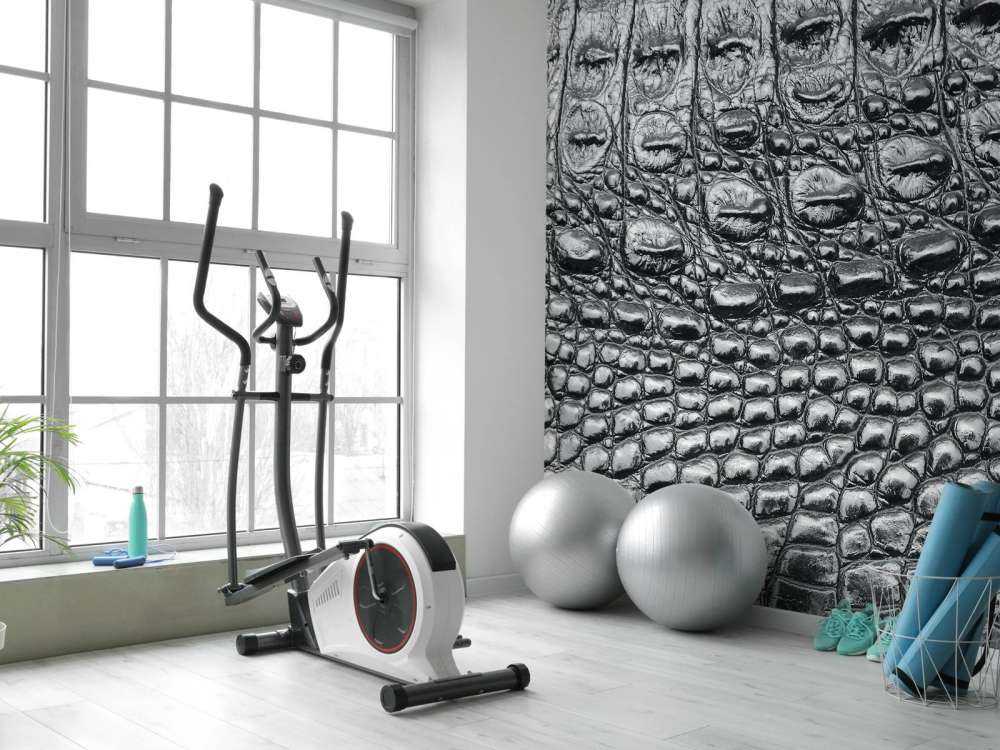 Black crocodile skin