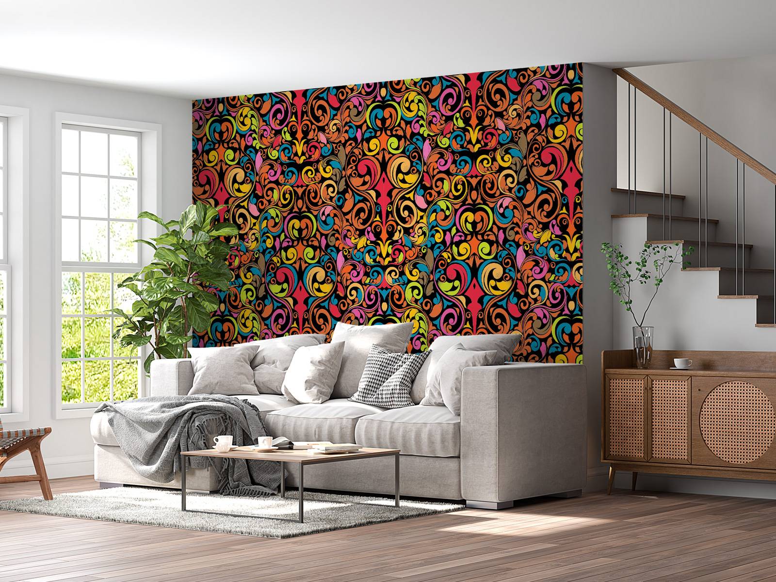 Abstract coloured figures