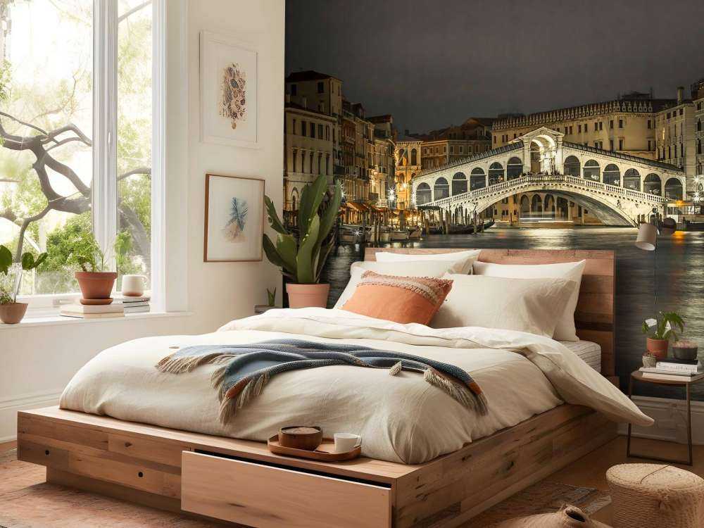 Rialto bridge in the evening