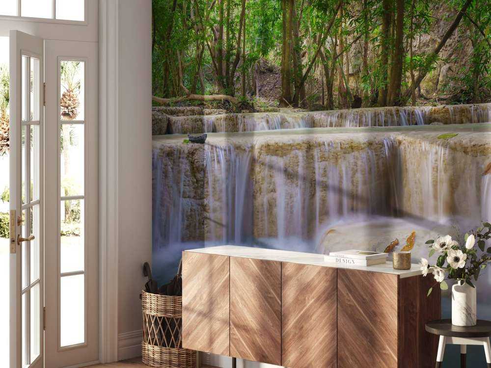 Waterfall in deep rainforest