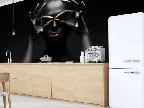Black painted woman
