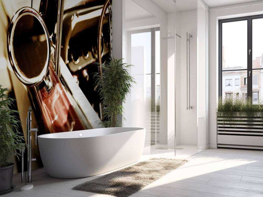 Closeup red classic car