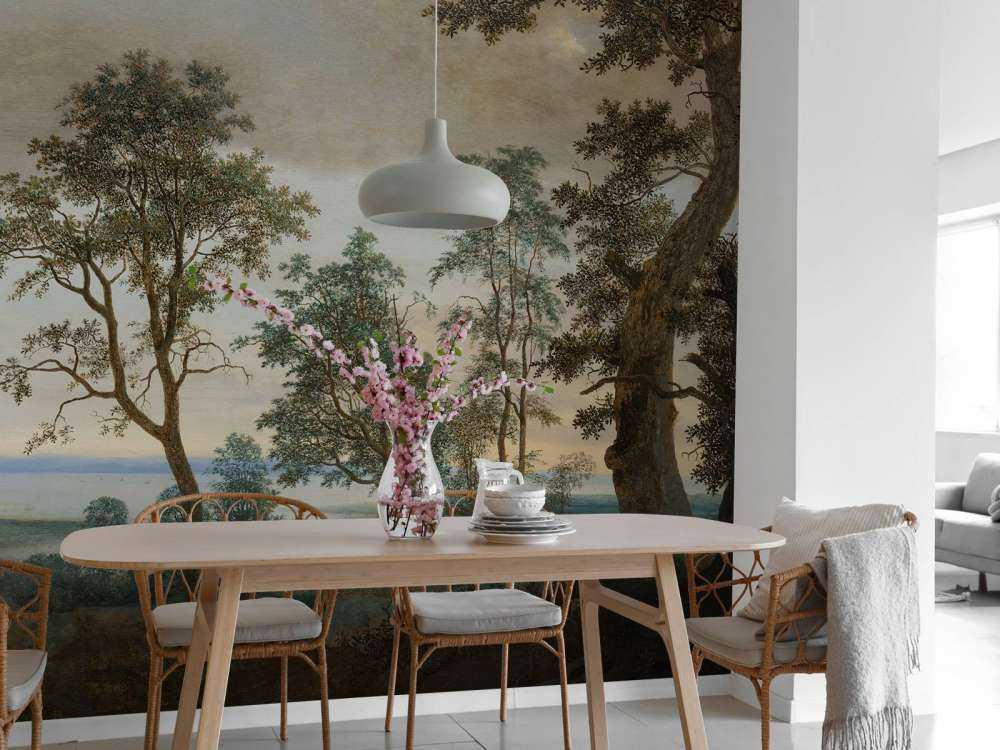 River landscape seen through trees