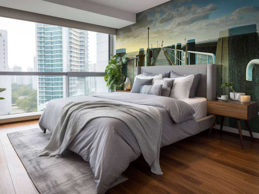 Scaffolding on the coast