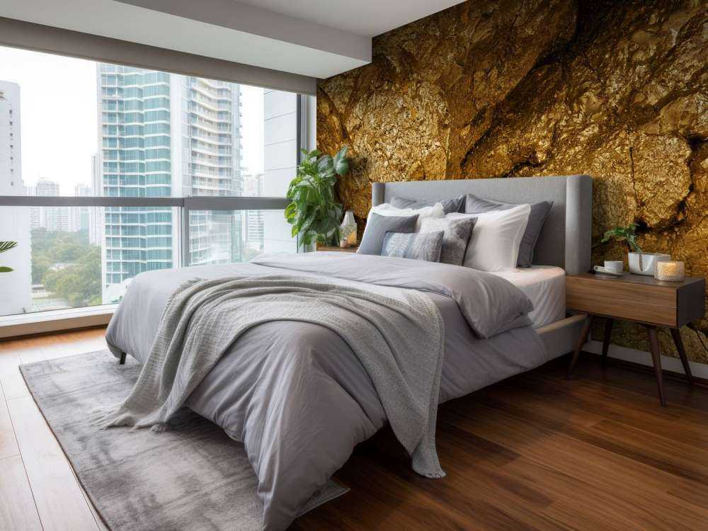 Golden stone, close-up