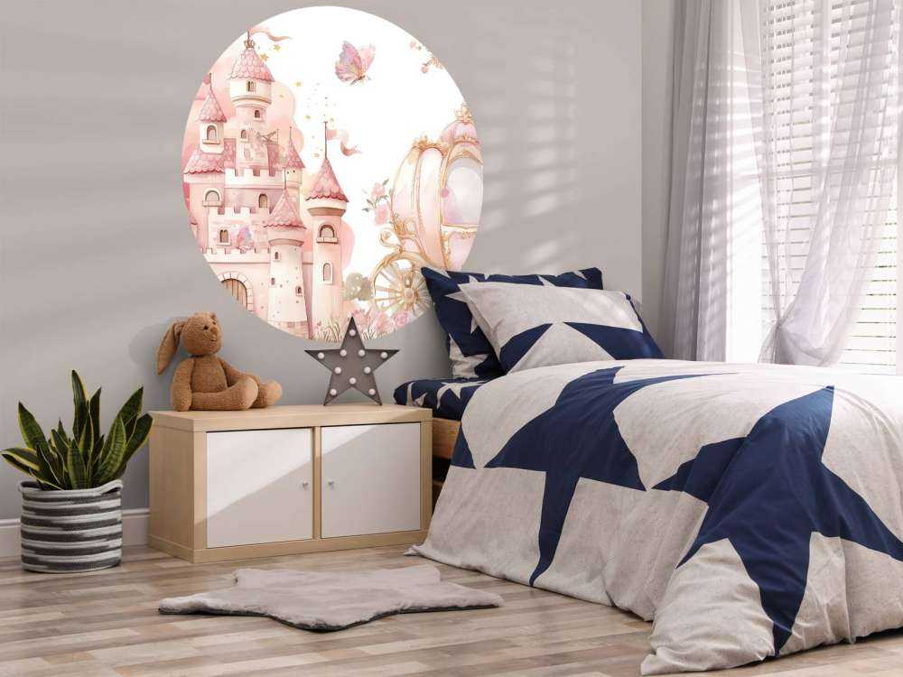 Fairy tale castle and rose carriage