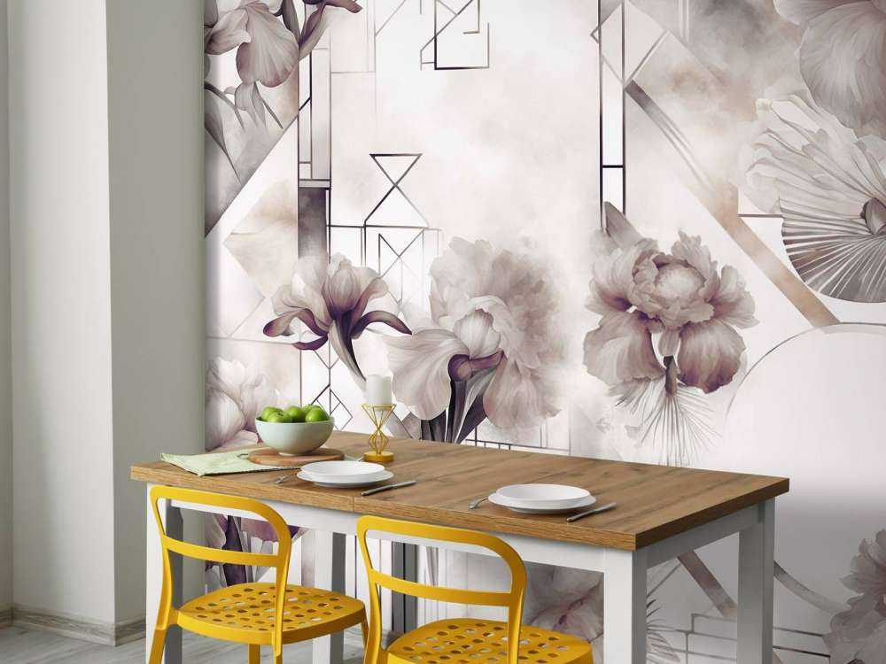 Watercolor Geometry Brown