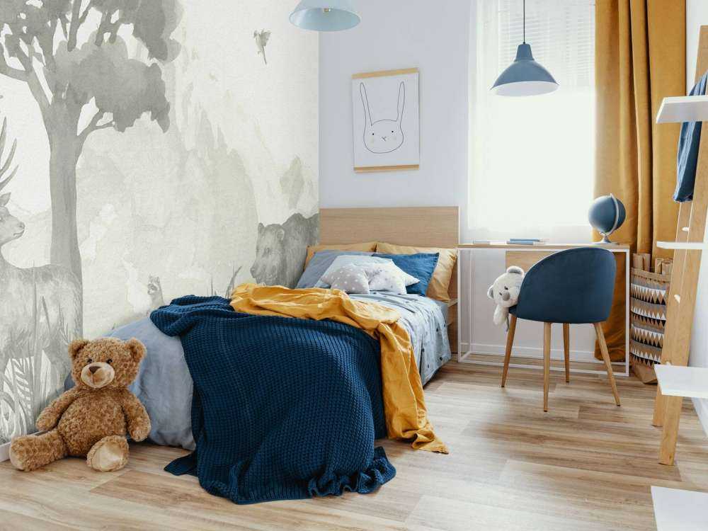 Forest animals in green