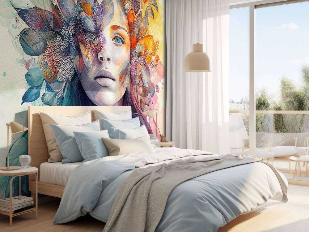 Watercolor Tropical Woman #3