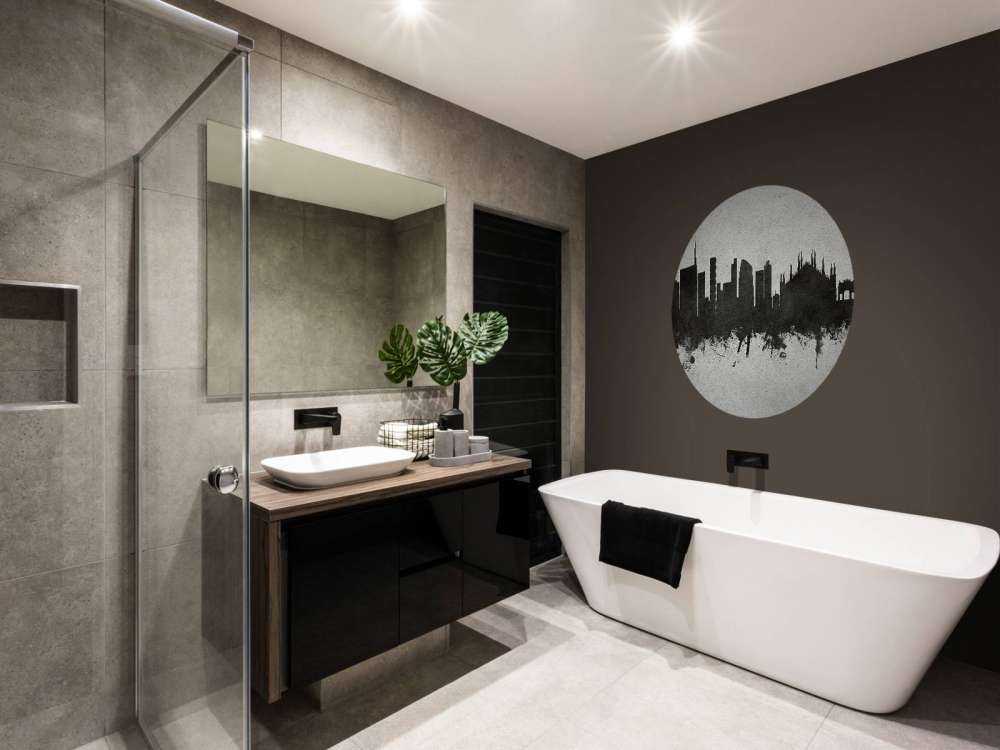 Watercolor skyline, Milan