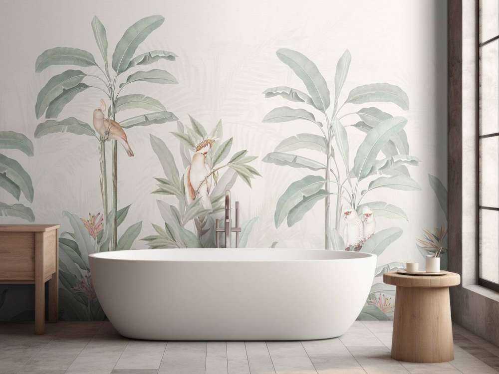 Vintage Jungle Landscape - pastel