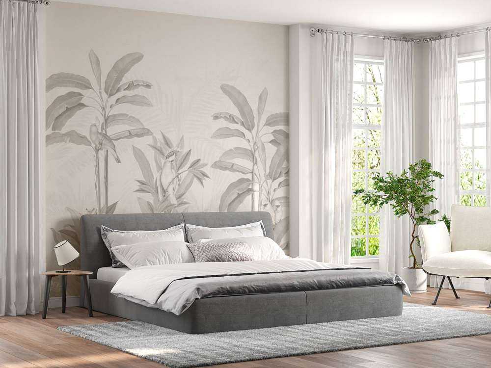 Vintage Jungle Landscape - sepia