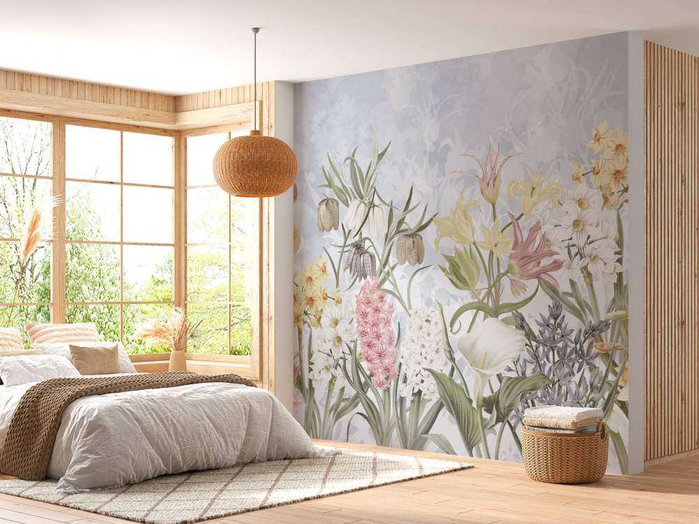 Spring Flowers - Soft Sky Blue