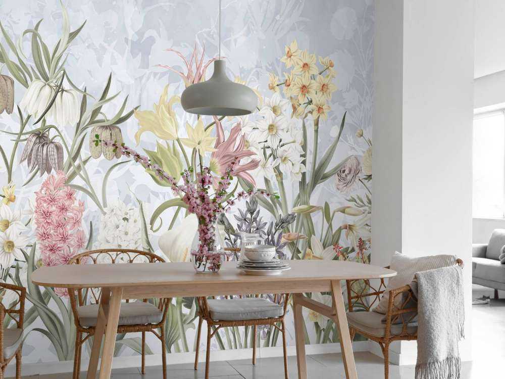 Spring Flowers - Soft Sky Blue