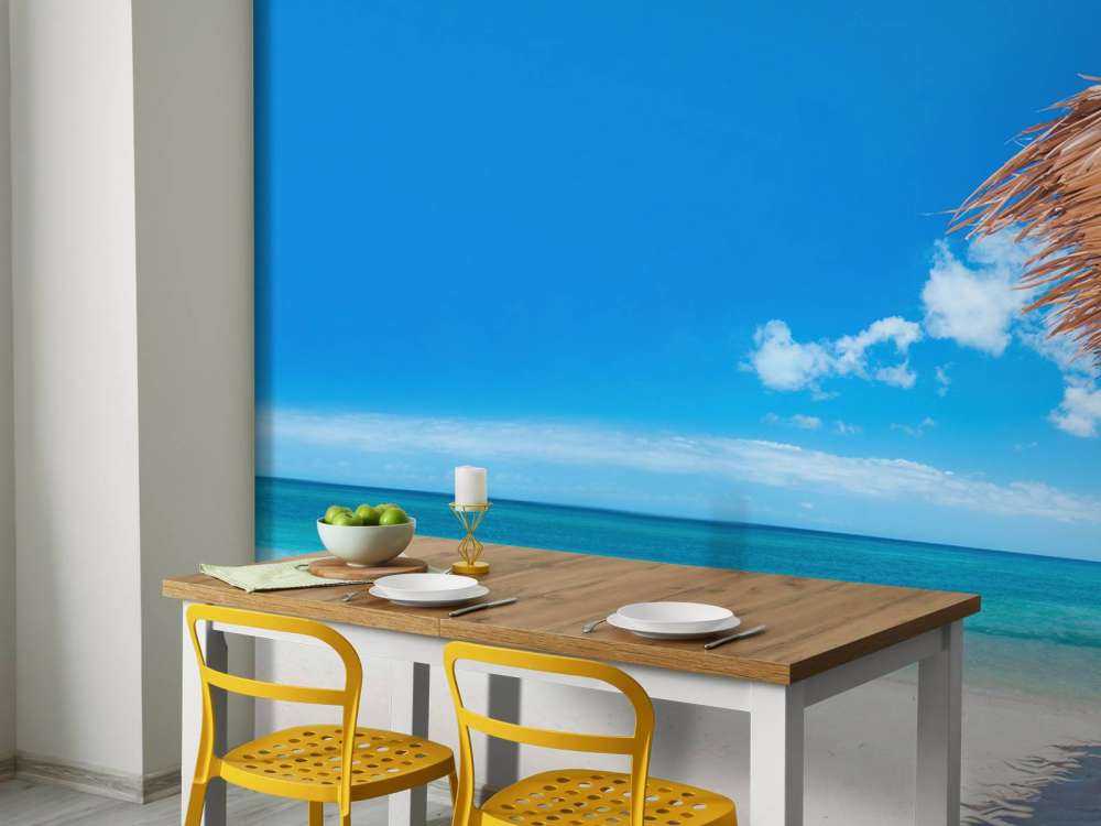 Sun loungers on the beach