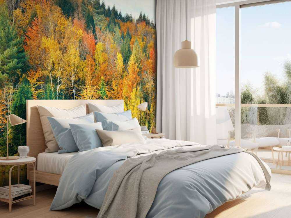 Lake with autumn trees