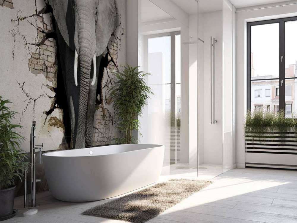 3D Elephant from the wall