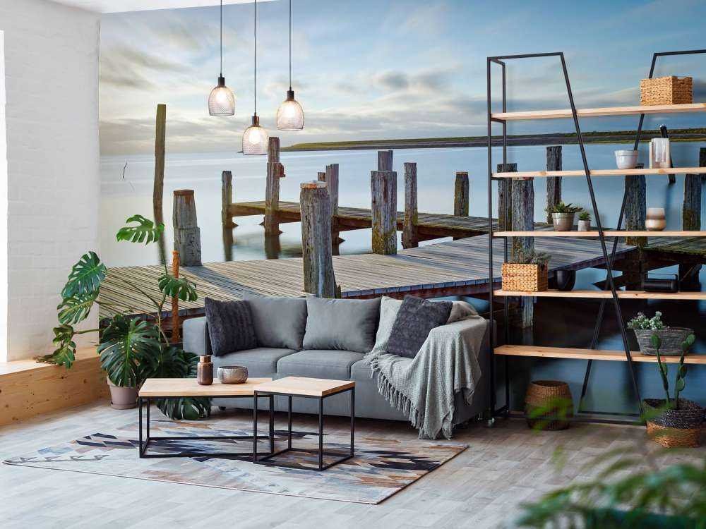 Wooden jetty at sunrise