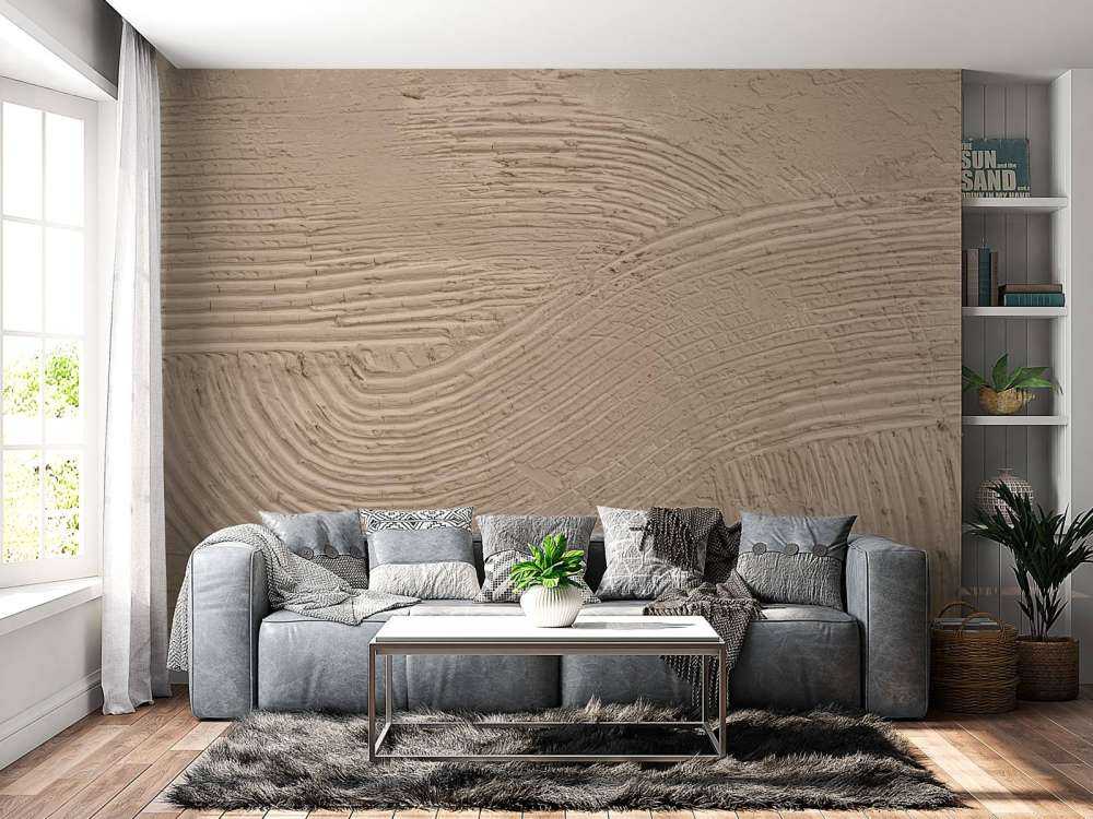 Textured lines in taupe