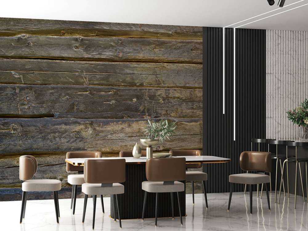 Burnt blue wood