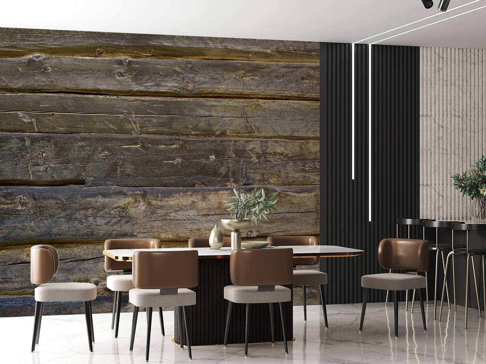Burnt blue wood
