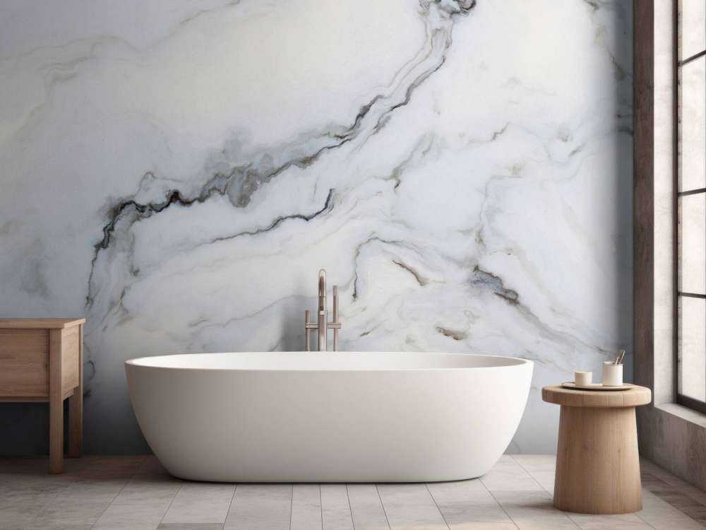 White curly marble