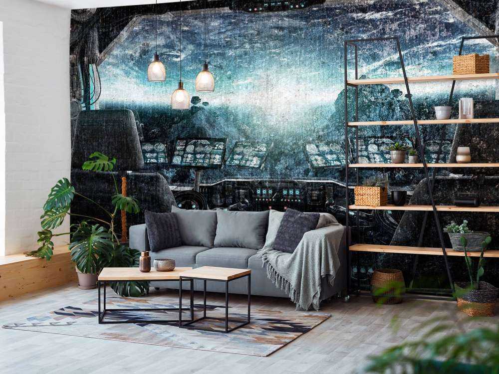 Cockpit of a spaceship