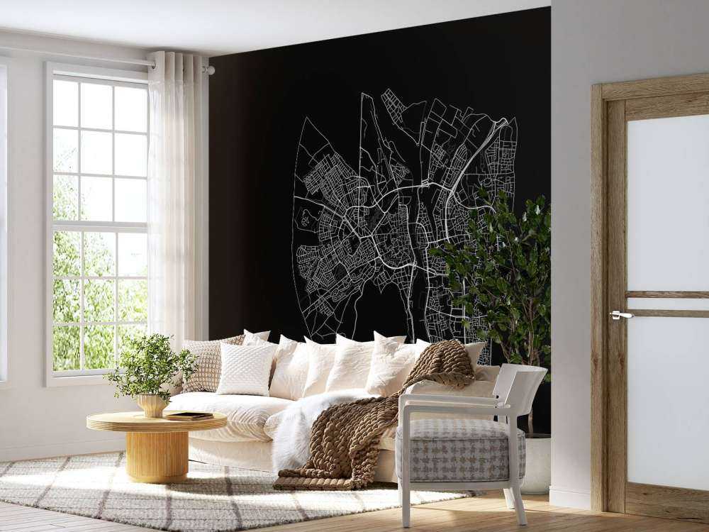 Map of Maastricht, black