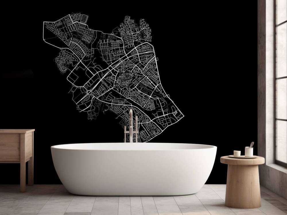 Map of Zwolle, black