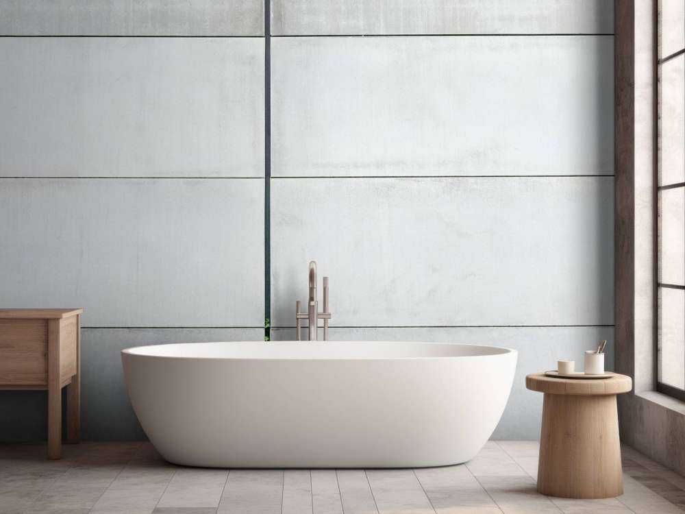 Wall of concrete slabs 