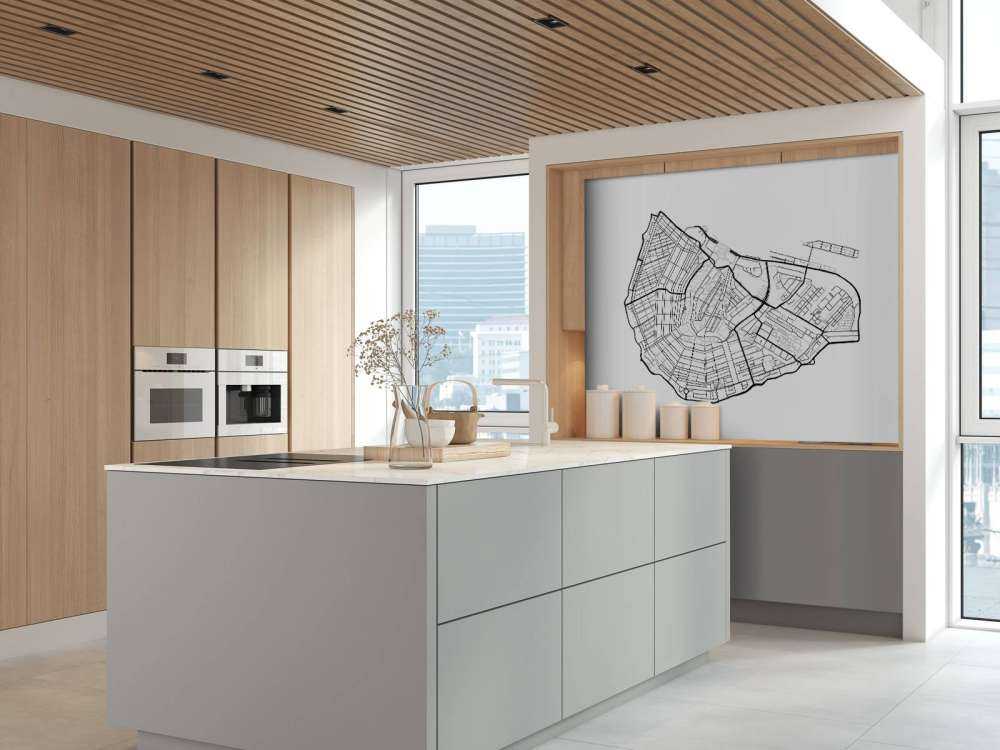 Amsterdam city centre map, white