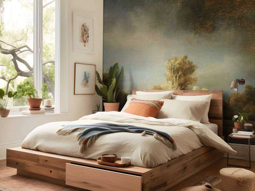 Landscape with stone bridge