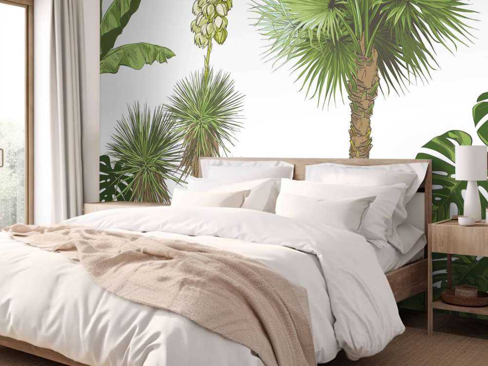 Green tropical plants