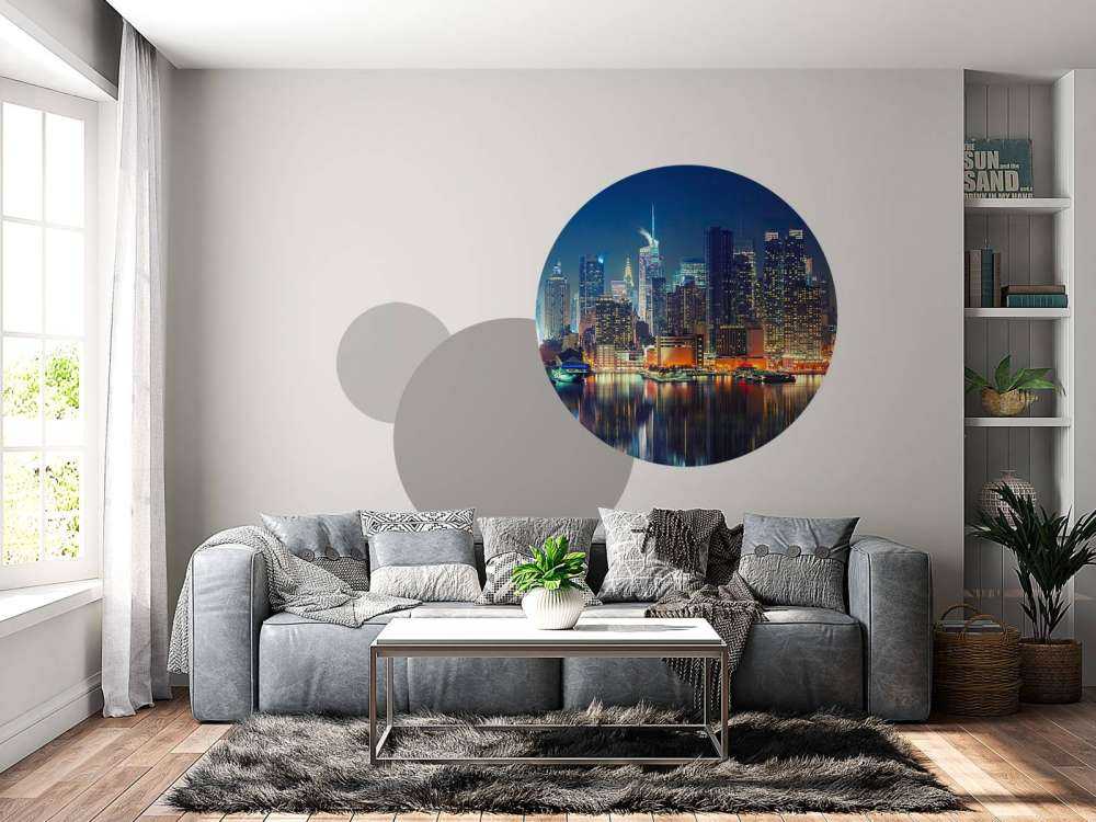 Photo wallpaper New York skyline at night