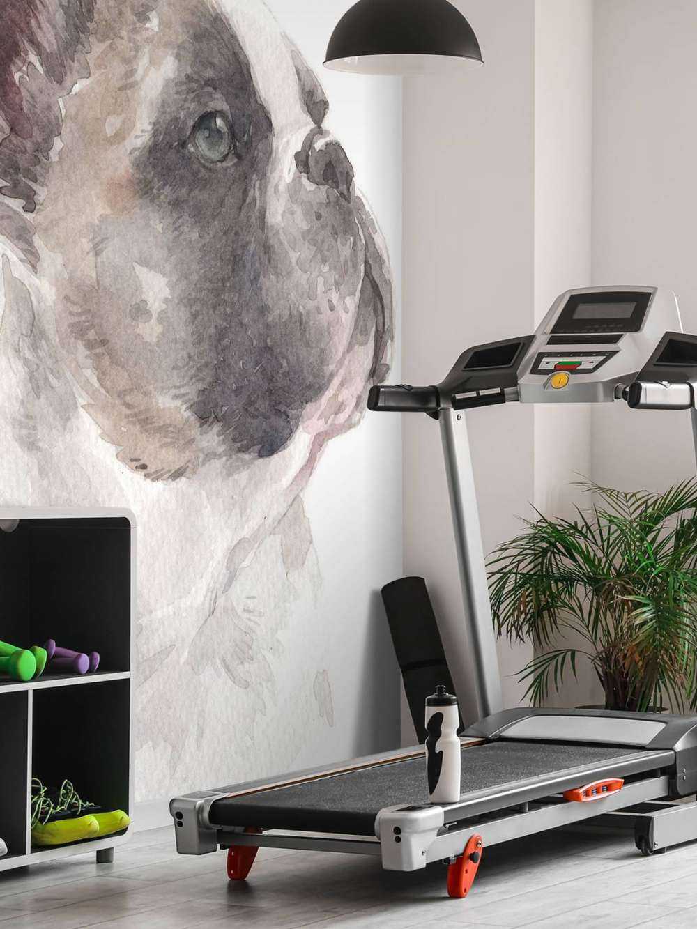 Watercolor French bulldog