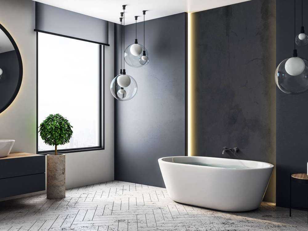 Charcoal grey concrete