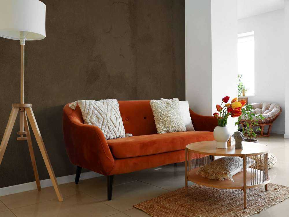 Bister brown concrete