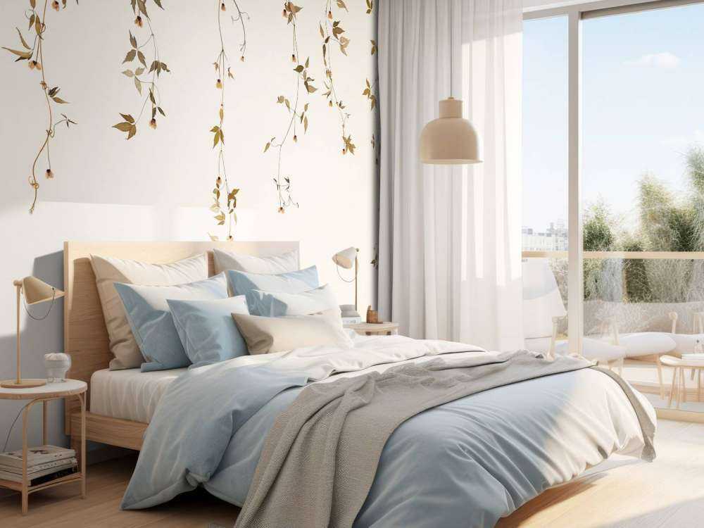 Clematis vine with flowers