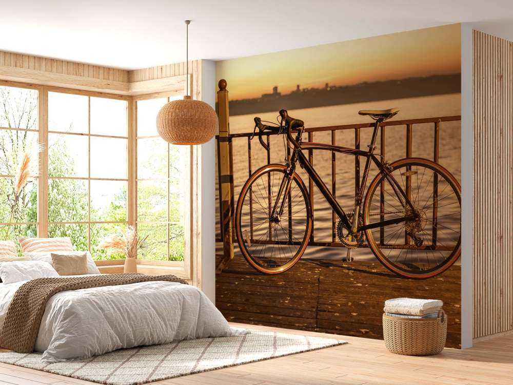 Racing bike by the water