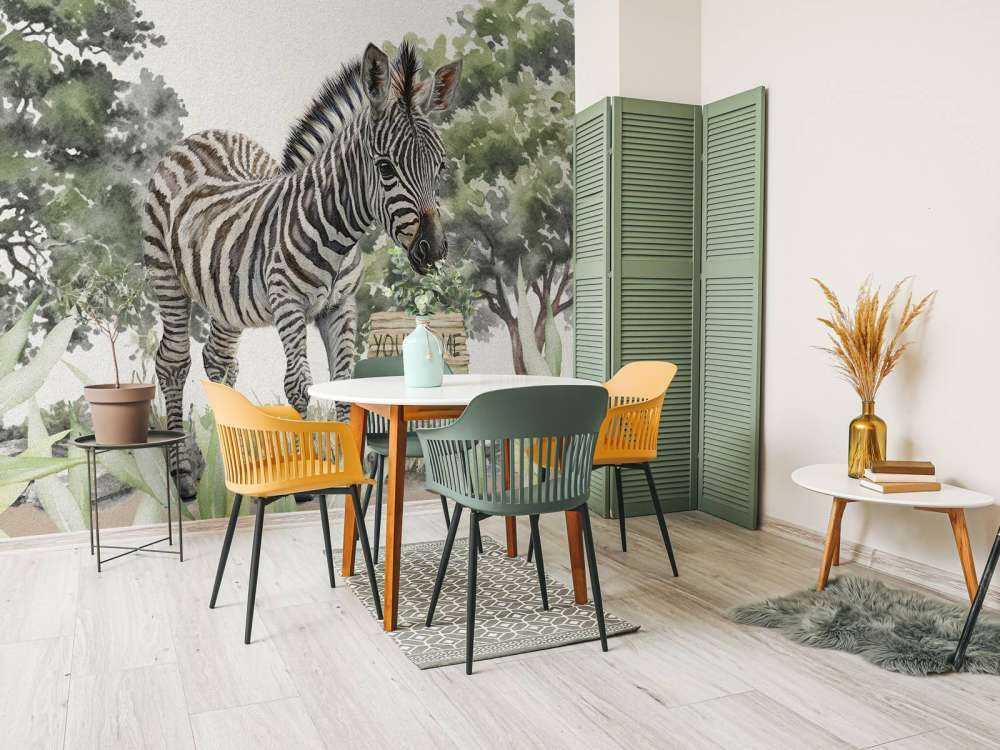 Young zebra in the wild