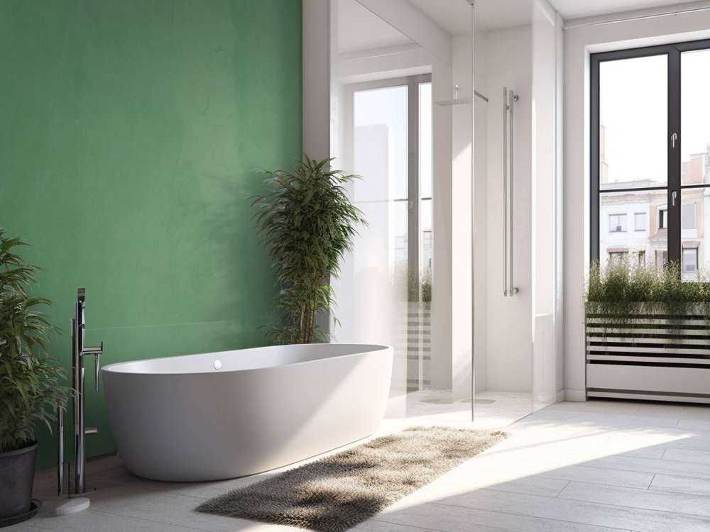 Camouflage green concrete