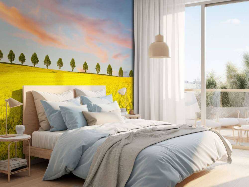 Field full of yellow flowers