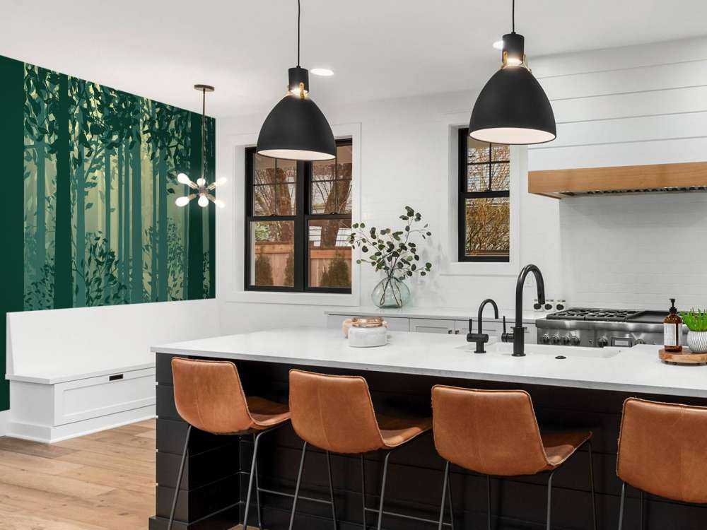 Abstract forest landscape