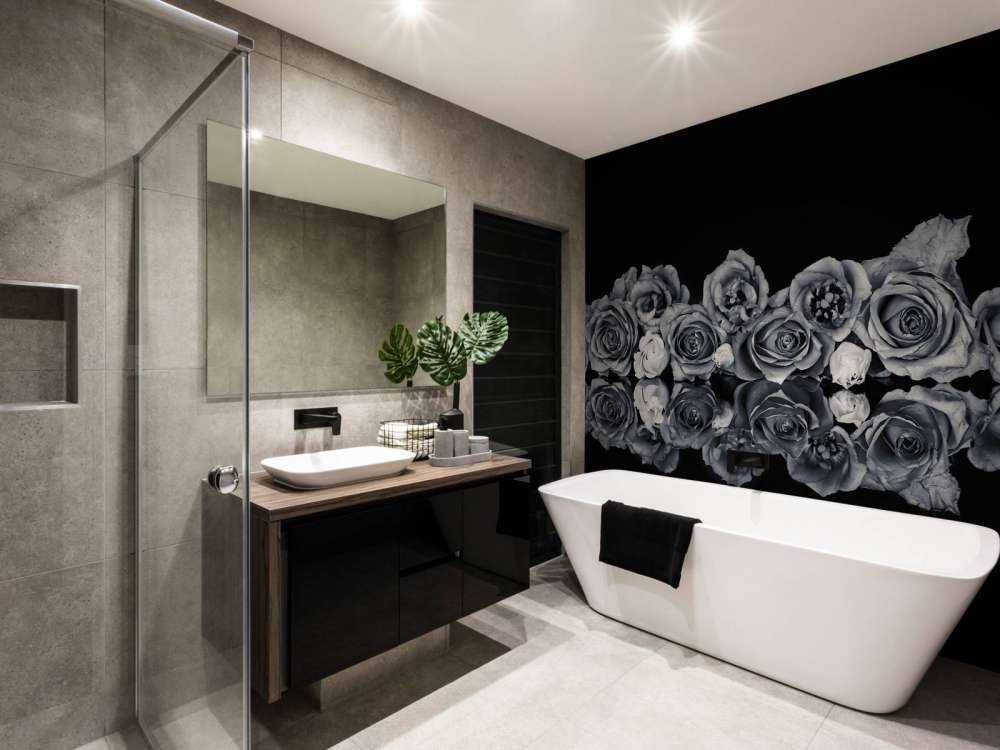 Roses bouquet black and white