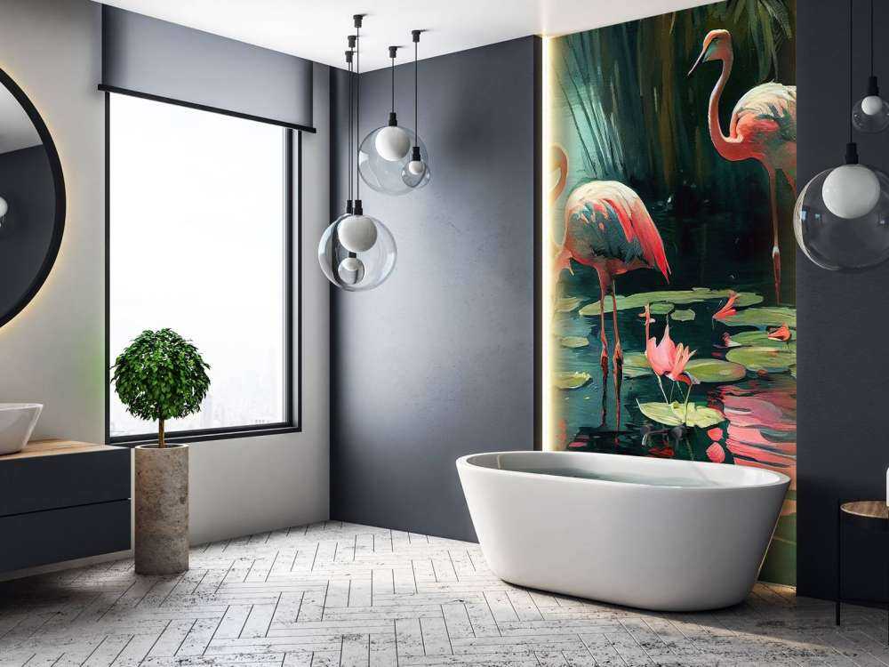 Waterlily Flamingo Oasis